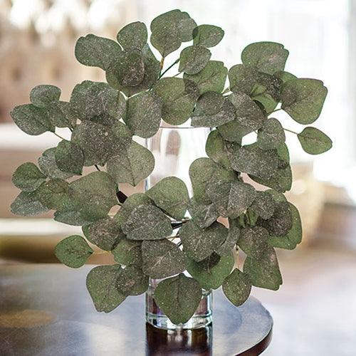 Frosted Dollar Eucalyptus Leaf Candle Ring 65 - The Fox Decor