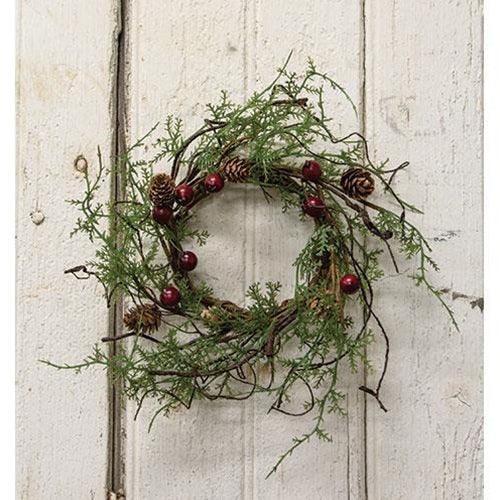 Red Berry & Cypress Candle Ring - The Fox Decor