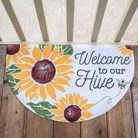Welcome To Our Hive Welcome Half Mat - The Fox Decor