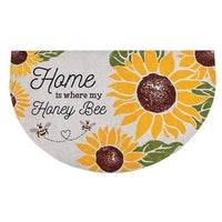 Home Is Where My Honey Bee Welcome Half Mat - The Fox Decor