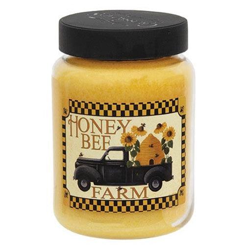 Honey Bee Farm Truck Firefly Honeysuckle Jar Candle 26oz - The Fox Decor