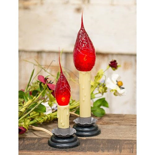 Large Ruby Red Silicone Dipped Flicker Bulb