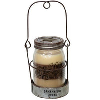 Banana Nut Bread 3 Layer Jar Candle w Tin Holder 14oz - The Fox Decor