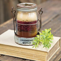 Lingonberry Waffles 3 Layer Jar Candle w Tin Holder 14oz - The Fox Decor