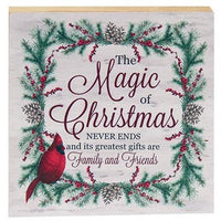 Thumbnail for The Magic of Christmas Square Block - The Fox Decor