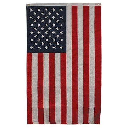 Embroidered Nylon American Flag w Grommets - The Fox Decor