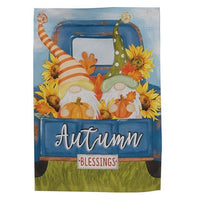 Thumbnail for Autumn Blessings Gnomes in Truck Garden Flag