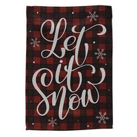 Thumbnail for Let It Snow Buffalo Check Garden Flag - The Fox Decor