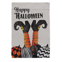 Thumbnail for Happy Halloween Witch Boots Garden Flag