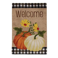 Thumbnail for Welcome Pumpkins Burlap Garden Flag