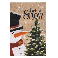 Thumbnail for Let It Snow Burlap Garden Flag