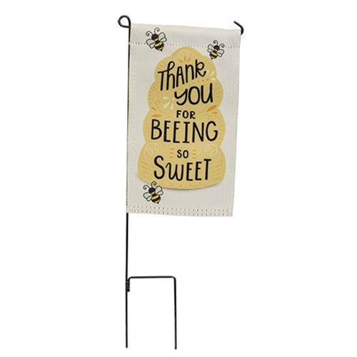 Thank You For Being Sweet Mini Garden Flag w Stake (2 pcs)