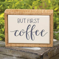 Thumbnail for But First Coffee Mini Enamel Box Sign - The Fox Decor