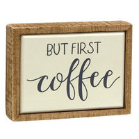 Thumbnail for But First Coffee Mini Enamel Box Sign - The Fox Decor