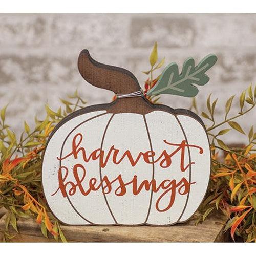 Harvest Blessings Chunky Pumpkin Sitter - The Fox Decor