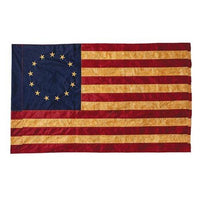 Tea-Stained Nylon Betsy Ross Flag 60x36 - The Fox Decor