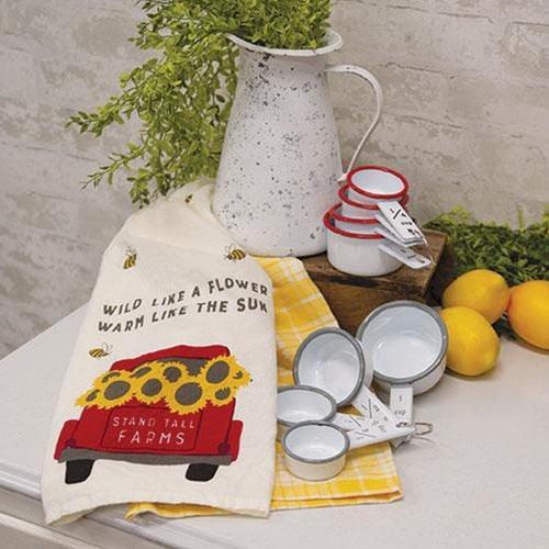 2 Set Wild Like a Flower Kitchen Towels