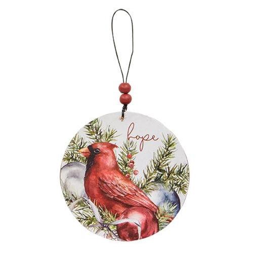 3 Set Round Wooden Winter Bird Ornaments - The Fox Decor