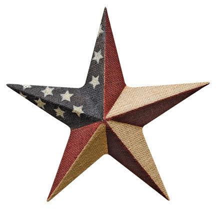 Burlap Americana Star 12 - The Fox Decor