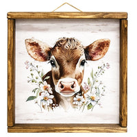 Thumbnail for Pretty Cow & Flowers Framed Print 12