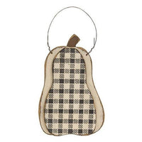 Layered Wood Buffalo Plaid Hanging Pumpkin 2 Asstd - The Fox Decor