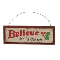 Thumbnail for Believe in the Season Distressed Wooden Layered Sign