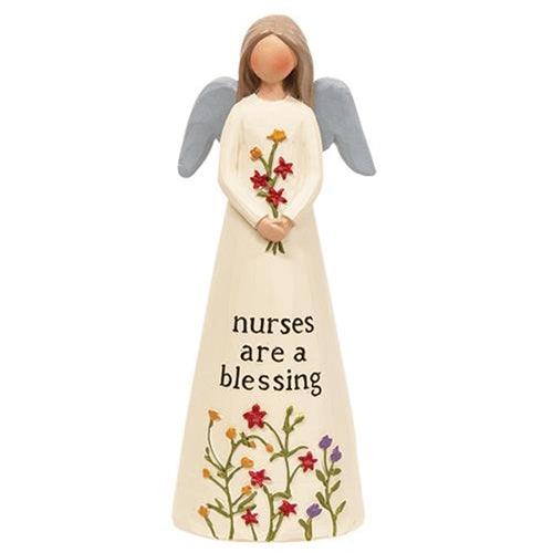 Nurses Are A Blessing Resin Angel - The Fox Decor
