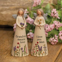 I Love You Mom Resin Angel - The Fox Decor