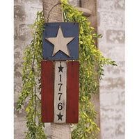Thumbnail for Distressed Wooden 1776 Hanging Flag - The Fox Decor