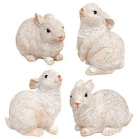 Thumbnail for White Resin Bunny 4 Asstd - The Fox Decor