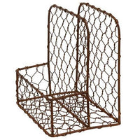 Rusty Metal Chicken Wire Napkin Holder - The Fox Decor