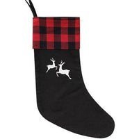 Thumbnail for Red Buffalo Check Reindeer Stocking - The Fox Decor