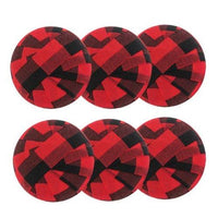6 Set Red Buffalo Check Rag Balls - The Fox Decor