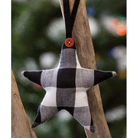 Black & White Buffalo Check Star Ornament - The Fox Decor