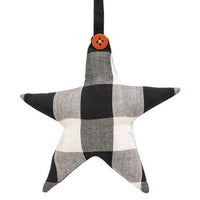 Black & White Buffalo Check Star Ornament - The Fox Decor