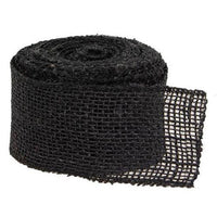 Black Burlap Ribbon 25W x 10 Yards - The Fox Decor