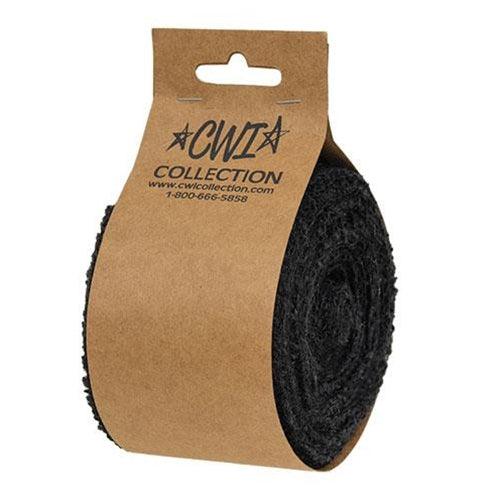 Black Burlap Ribbon 25W x 10 Yards - The Fox Decor