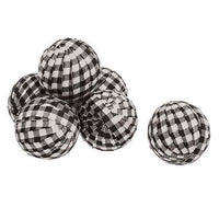 Thumbnail for 6 Set Black & White Buffalo Check Rag Balls - The Fox Decor