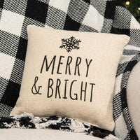 Merry & Bright Natural Pillow - The Fox Decor