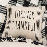 Forever Thankful Striped Natural Pillow - The Fox Decor