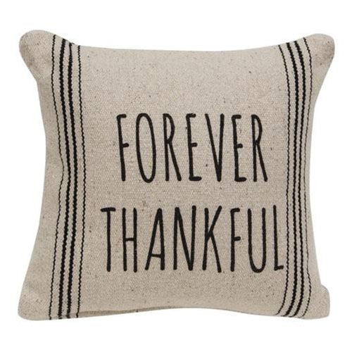 Forever Thankful Striped Natural Pillow - The Fox Decor