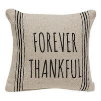 Forever Thankful Striped Natural Pillow - The Fox Decor