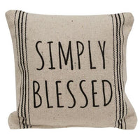 Thumbnail for Simply Blessed Striped Natural Pillow
