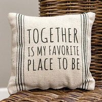 Together Is My Favorite Striped Natural Pillow - The Fox Decor