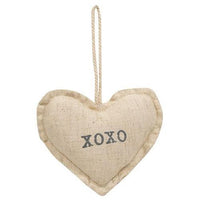 You & Me Fabric Heart Ornament 2 Asstd - The Fox Decor
