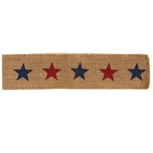 Americana Star Burlap Ribbon - The Fox Decor