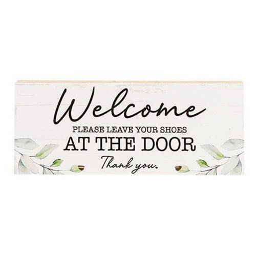 Leave Your Shoes Shelf Sitter 10 x 4 - The Fox Decor