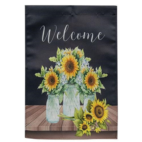Welcome Sunflowers Garden Flag