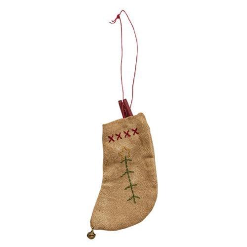 8 Set Primitive Cotton Stocking Ornaments