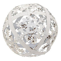 White Distressed Metal Snowflake Sphere 5 - The Fox Decor